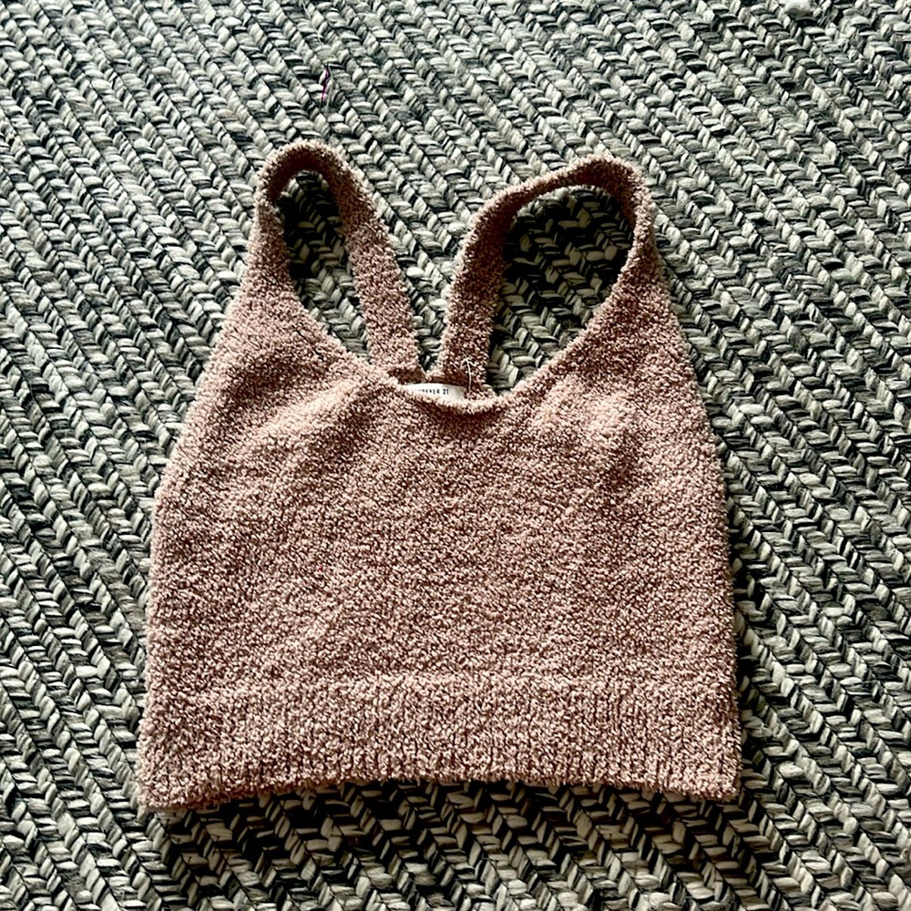 Sweater-Knit Lounge Cropped Cami